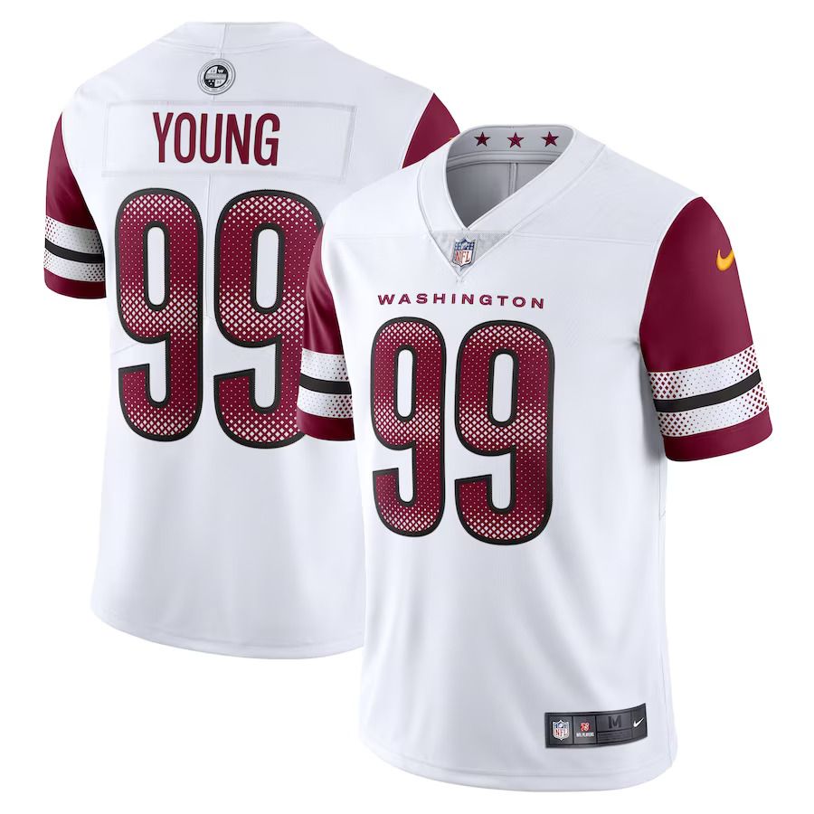 Men Washington Commanders #99 Chase Young Nike White Vapor Limited NFL Jersey